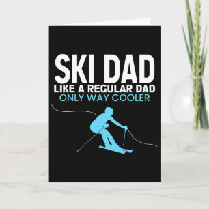 Tarjeta Día del Padre divertido para papá esquiador - Esqu