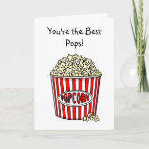 Tarjeta Día del padre   Divertido Popcorn Pun