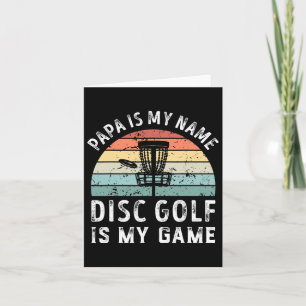 Tarjeta Día del Padre Divertido Retro Papa Disc Golf Es Mi