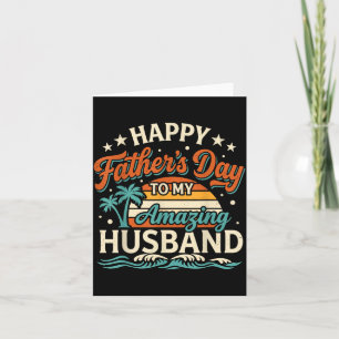 Tarjeta Día del Padre Divertido y Feliz para un Marido y P