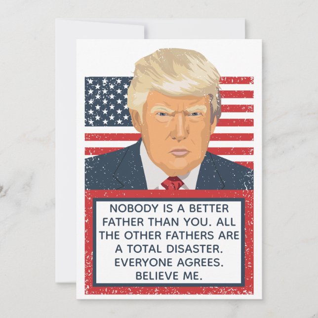 Tarjeta Día del Padre Donald Trump (Anverso)