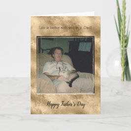 Tarjeta Día del Padre Dorado