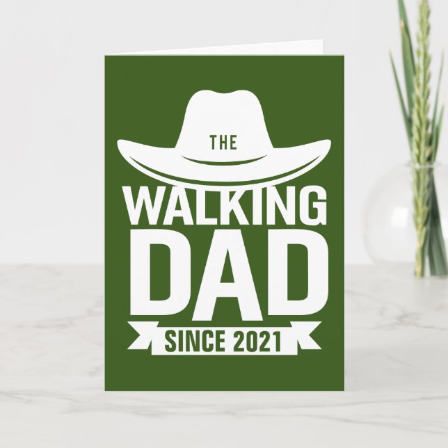 Tarjeta Día del Padre - El papá que camina desde... (Anverso)