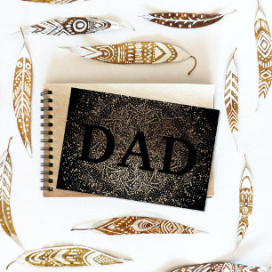 Tarjeta Día del Padre Elegante Formal y Botánico de Oro
