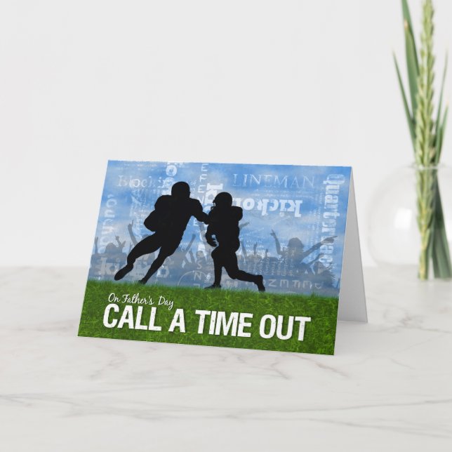 Tarjeta Día del Padre en el deporte de fútbol (Anverso)
