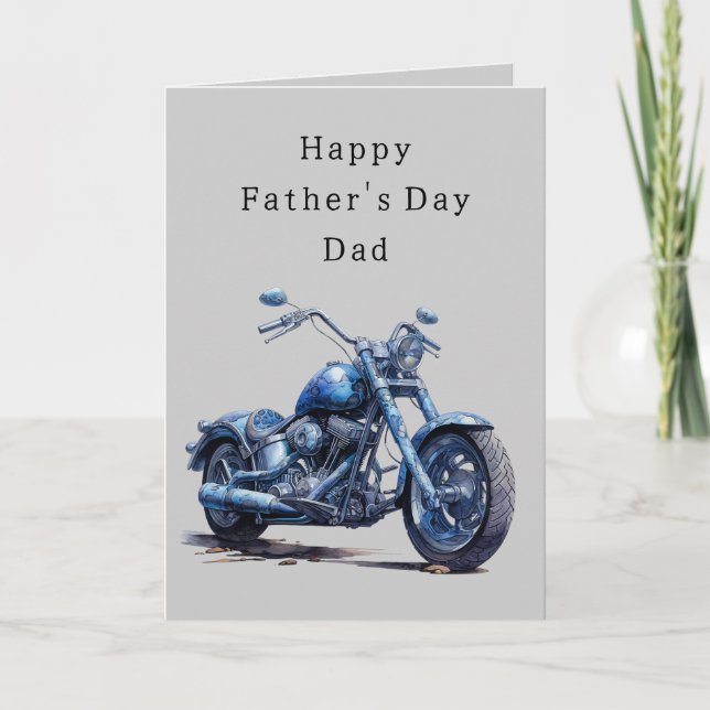 Tarjeta Día del Padre en Motocicleta Mejor del Mundo (Anverso)