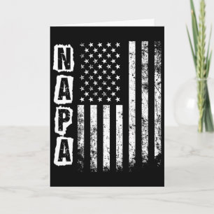 Tarjeta Día del Padre en Napa Bandera Americana 4 de Julio