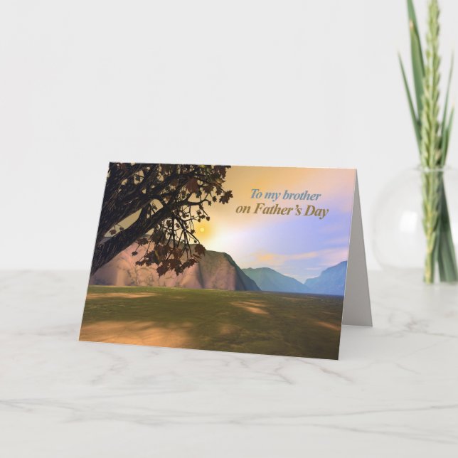 Tarjeta Día del Padre Escenario para el Hermano (Anverso)