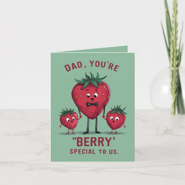 Tarjeta Día del Padre Especial de Berry lindo y gracioso (Anverso)