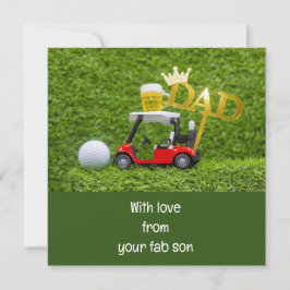 Tarjeta Día del Padre Feliz Golf