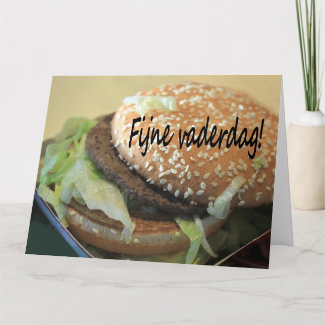 Tarjeta Día del Padre Feliz Holandés (Anverso)