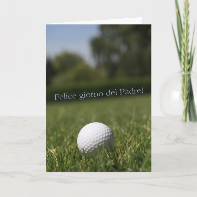 Tarjeta Día del Padre Feliz Italiano (Anverso)