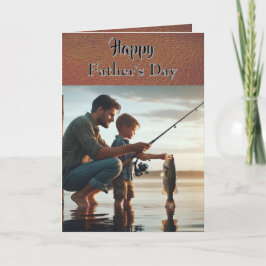 Tarjeta Día del Padre / Fiesta de pesca con Papá