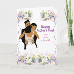 Tarjeta Día del Padre Floral Elegante Afroamericano