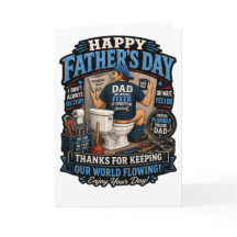 Día del Padre fontanero divertido