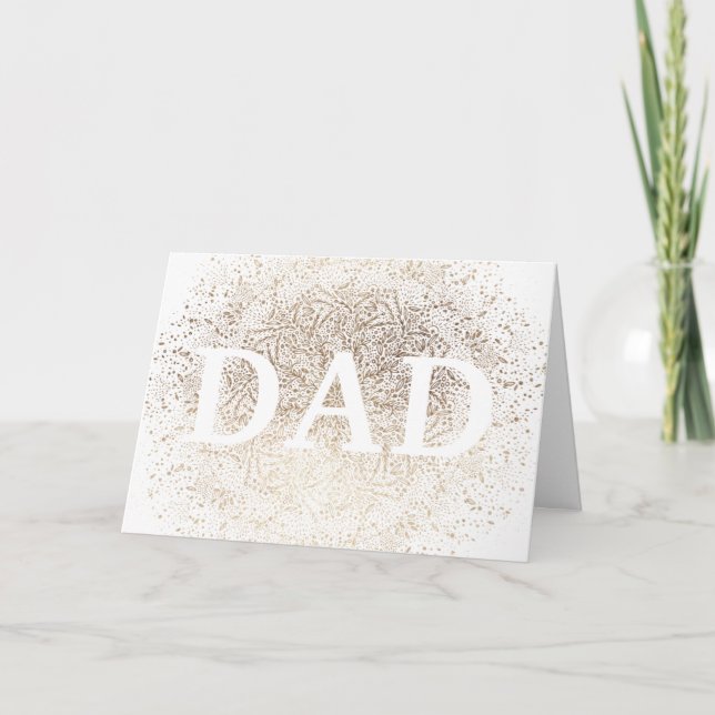 Tarjeta Día del Padre Formal y Elegante DAD de Oro (Anverso)