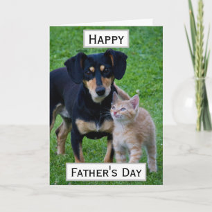 Tarjeta Día del Padre Foto del Mejor Papá Mascota de Todos