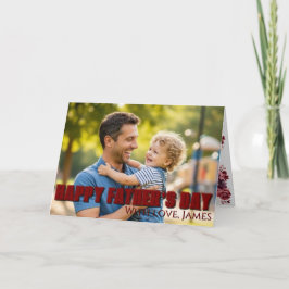 Tarjeta Día del Padre Foto Escritura Blanca a Mano