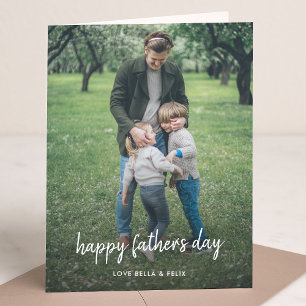Tarjeta Día del padre   Foto moderna de papá con estilo de