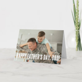 Tarjeta Día del Padre Foto Personalizada Héroe Papá