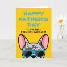 Día del Padre Frenchie Bulldog Azul Merle Francés