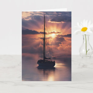 Tarjeta Día del Padre Hermoso paisaje marino Inspirador