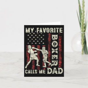 Tarjeta Día del Padre Hombres Mi Boxeador Favorito Me Llam