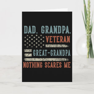 Tarjeta Día del Padre Hombres Papá Abuelo Veterano Bisabue