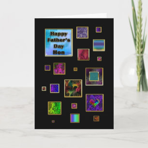 TARJETA DÍA DEL PADRE - HON - MARIDO - ABSTRACTO
