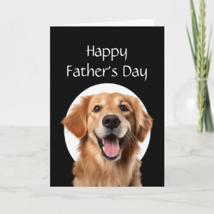 Tarjeta Día del Padre Humor Perro Retriever Dorado