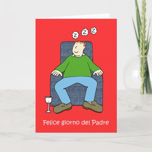 Tarjeta Día del Padre Italiano (Anverso)