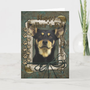 Tarjeta Día del Padre - Kelpie australiano