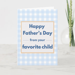 Tarjeta Día del Padre Mascota Divertida Hijo Favorito (Cua