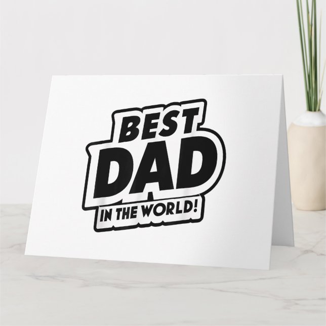 Tarjeta Día del Padre Mejor Papá del Mundo (Anverso)