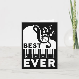 Tarjeta Día del Padre Mejor Papá Pianista Músico Piano 