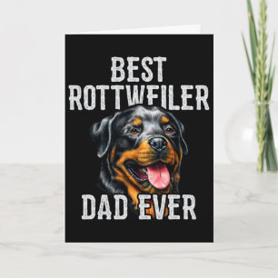 Tarjeta Día del Padre. Mejor papá Rottweiler de todos los 