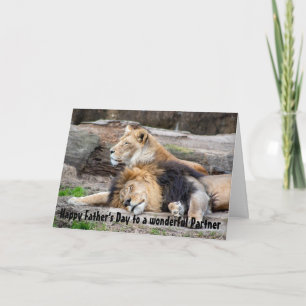 Tarjeta Día del Padre Mejor Pareja del Mundo León Animal