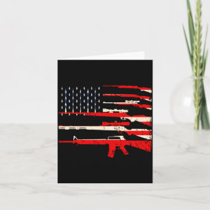 Tarjeta Día del Padre Mens Usa Flag S S Armas 2a Enmienda