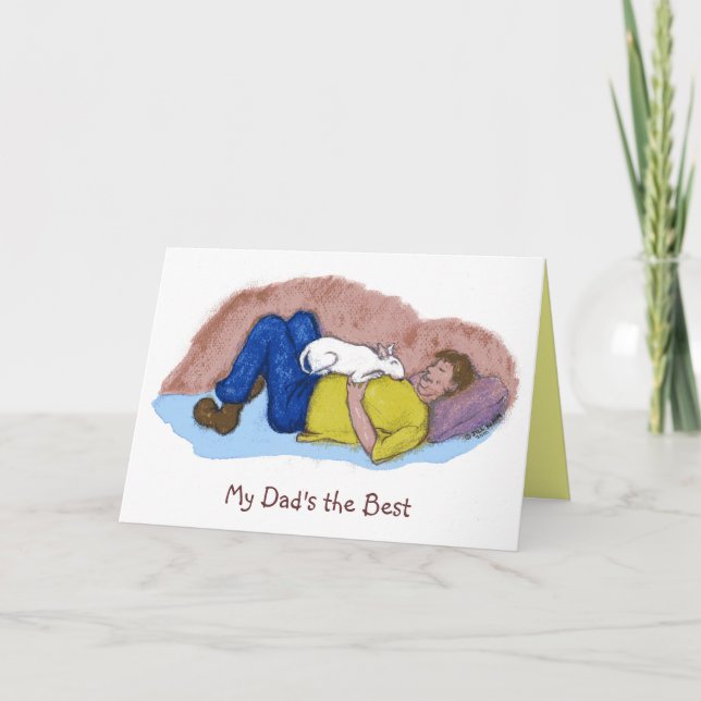Tarjeta Día del Padre "Mi papá es la mejor carta" (Anverso)