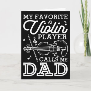 Tarjeta Día del Padre Mi Violinista Favorito Me Llama Papá