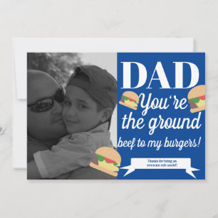Tarjeta Día del Padre Moderno Hamburguesa de Comida Favori