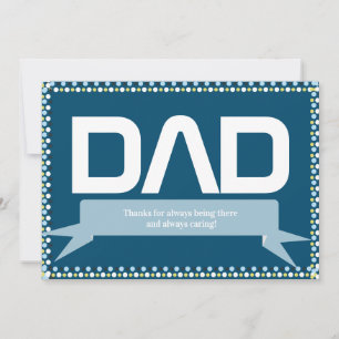 Tarjeta Día del Padre Moderno Papá Cuidadoso