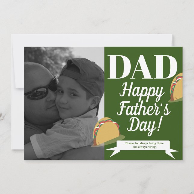 Tarjeta Día del Padre Moderno Taco Isométrico (Anverso)