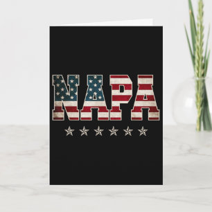 Tarjeta Día del Padre Navidad Napa Bandera Americana 4 De 
