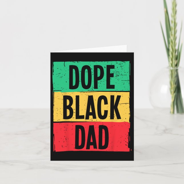 Tarjeta Día del Padre Negro Droga Historia de Juneteenth (Anverso)