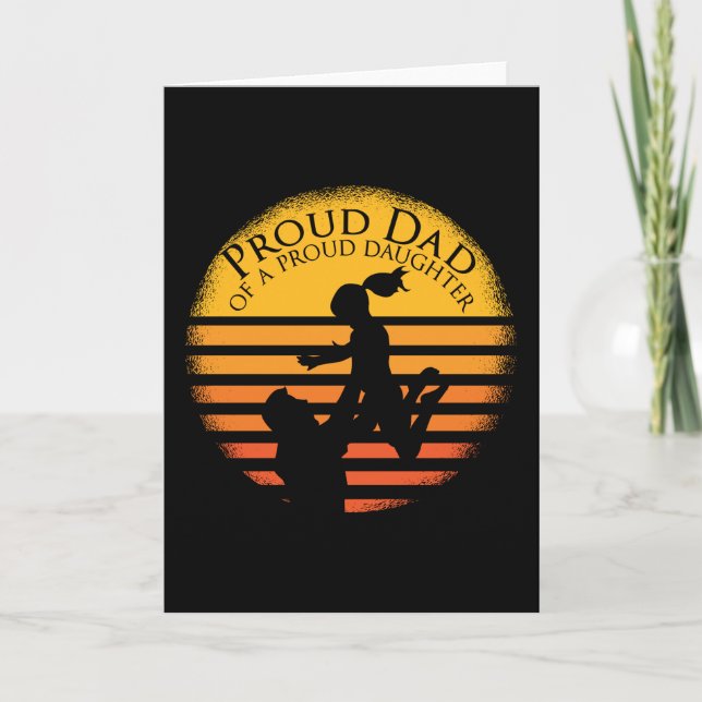 Tarjeta Día del padre Orgullosa hija de papá Funny diciend (Anverso)