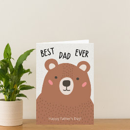 Tarjeta Día del Padre Oso Marrón