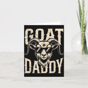 Tarjeta Día del Padre Papá Amante de las Cabras Cabras Vin