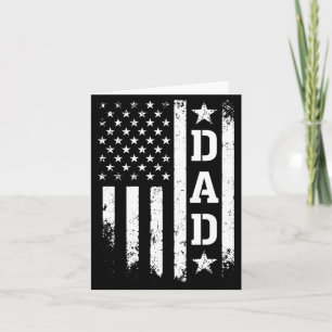 Tarjeta Día del Padre Papá Bandera Americana Patriótico Ho