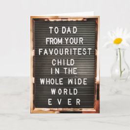 Tarjeta Día del padre| papá| hijo favorito| Happy Birthday